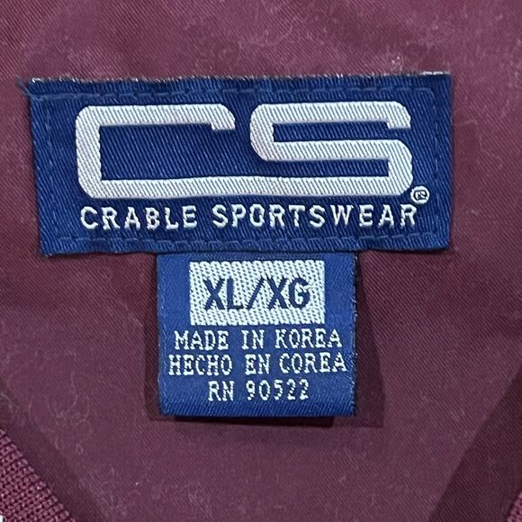 Vintage Arizona State ASU Pullover Jacket Crable Sportswear Maroon Gold Men's XL - Picture 6 of 11